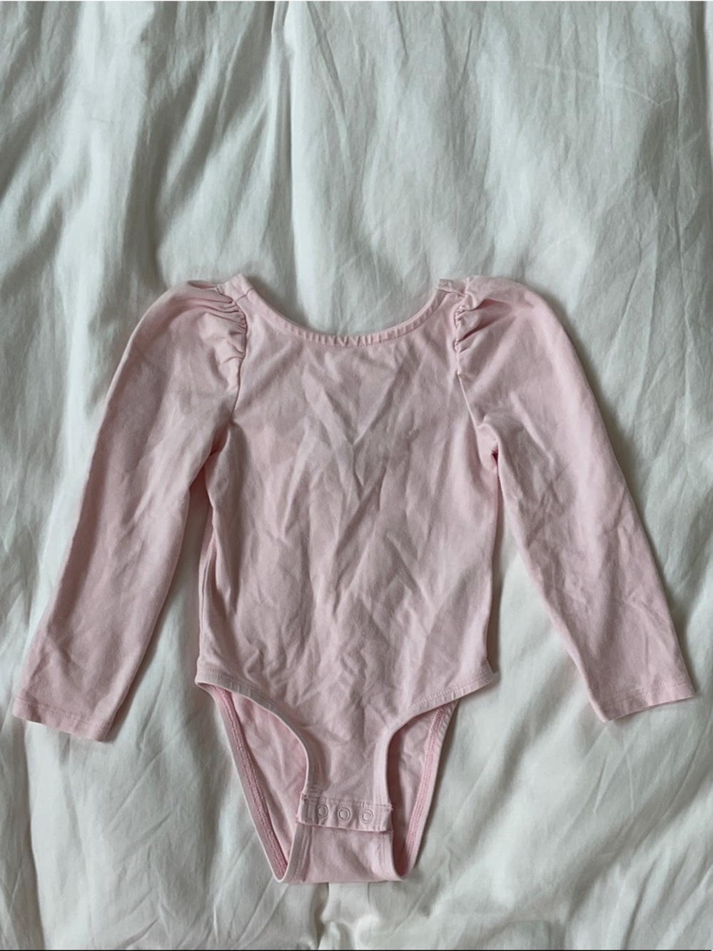 Janie and Jack Soft Pink Long-Sleeve Baby One-Piece Bodysuit